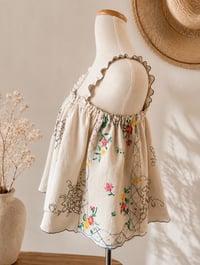Image 3 of Upcycled Vintage Bohemian Heirloom Babydoll Top