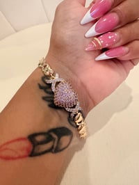 Image 2 of Pink heart xoxo bracelet 
