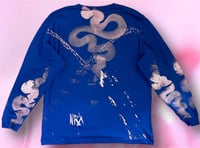 Image 2 of “MOON MADNESS” BLEACH PAINTED LONG SLEEVE XL