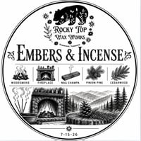 Embers & Incense-A Rockytop Wax Works exclusive custom houseblend fragrance 