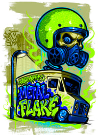 ICE CREAM TRUCK T SHIRT - Neon/Blue