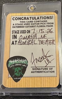 Image 3 of OMAHA , NE 7-15-26  STAGE PLAYED PICK/ CARD COMBO