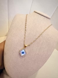 Alyssah evil eye gold laminated necklace 