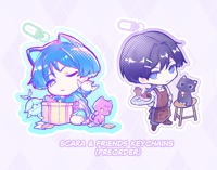 Image 1 of Scara  Friends & Cafe Keychain (PREORDER)