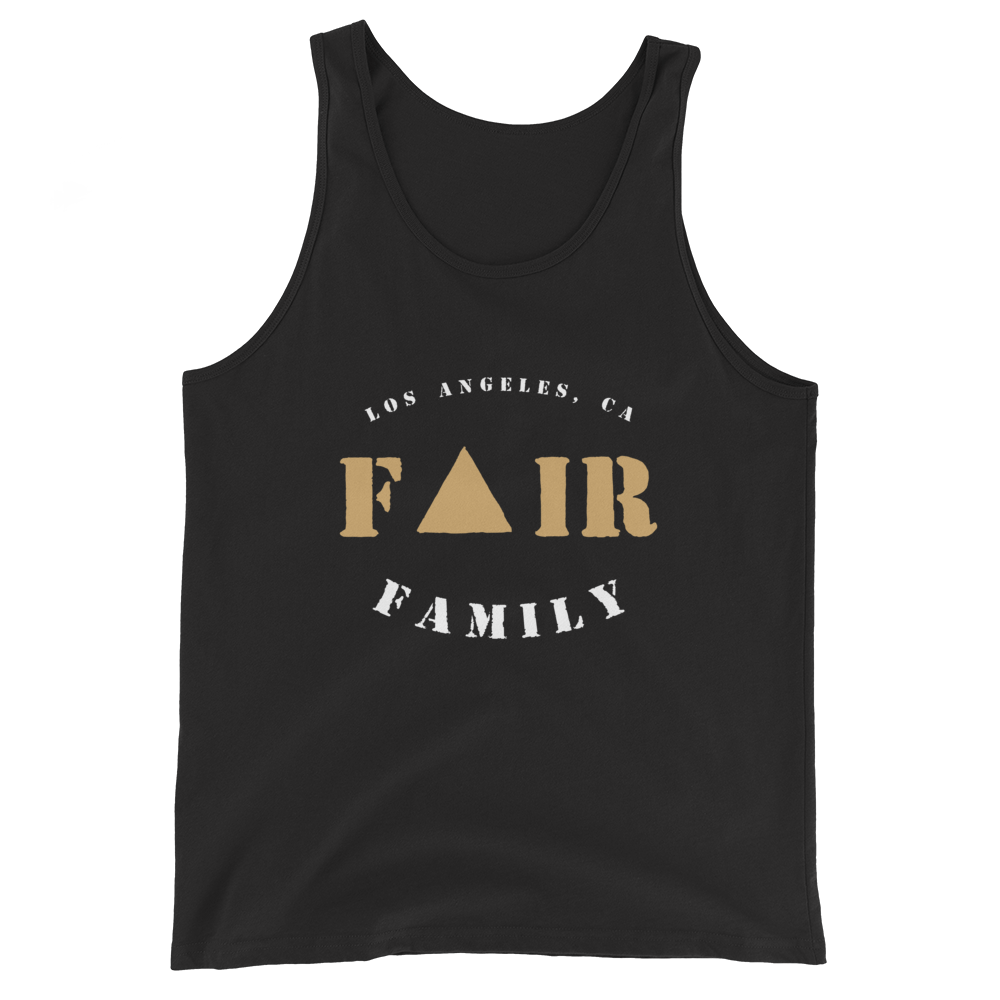 Image of Tank Top Fair Family Stencil - Black