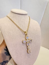 Image 1 of Cross gold laminated necklace 