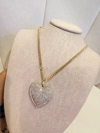 Image 2 of Lux heart gold laminated necklace 