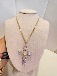 Image 1 of Cross necklace gold laminated 