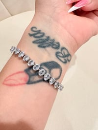 Image 1 of Lux silver laminated adjustable bracelet 