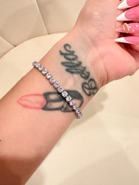 Image 2 of Tennis silver laminated bracelet 