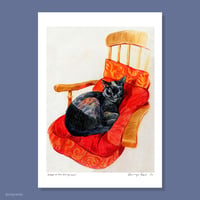 asleep on the dining chair - limited edition print A4