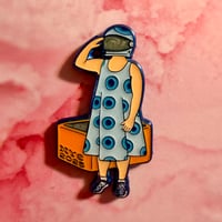 Image 1 of Phish Fishman Spaceman NYE 25 Enamel Pin Pearl Visor Variant
