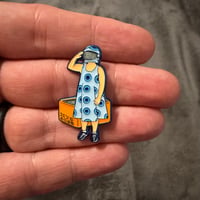 Image 2 of Phish Fishman Spaceman NYE 25 Enamel Pin Pearl Visor Variant