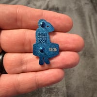Image 3 of Phish Fishman Spaceman NYE 25 Enamel Pin Pearl Visor Variant
