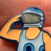 Image 4 of Phish Fishman Spaceman NYE 25 Enamel Pin Pearl Visor Variant