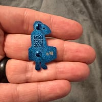 Image 3 of Phish Fishman Spaceman NYE 25 Enamel Pin Glitter Visor Variant 