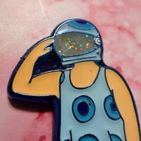 Image 4 of Phish Fishman Spaceman NYE 25 Enamel Pin Glitter Visor Variant 