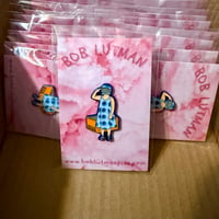 Image 5 of Phish Fishman Spaceman NYE 25 Enamel Pin Glitter Visor Variant 