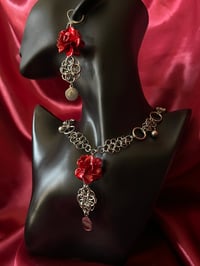 Image 2 of Hibiscus Rosa Chainmaille Necklace 