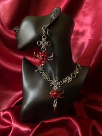Image 3 of Spider Lily Chainmaille Necklace 