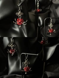 Image 2 of Spider Lily Chainmaille Earring 