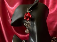 Image 1 of Hibiscus Rosa Chainmaille Earring 
