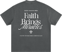 Image 4 of Heavyweight Vintage "FAITH" T-shirt 430gsm|12.7oz
