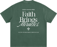 Image 2 of Heavyweight Vintage "FAITH" T-shirt 430gsm|12.7oz