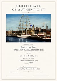 Image 3 of Festival Of Sail: The Tall Ships Races, Aberdeen 2025 - Larger A1-size limited edition print