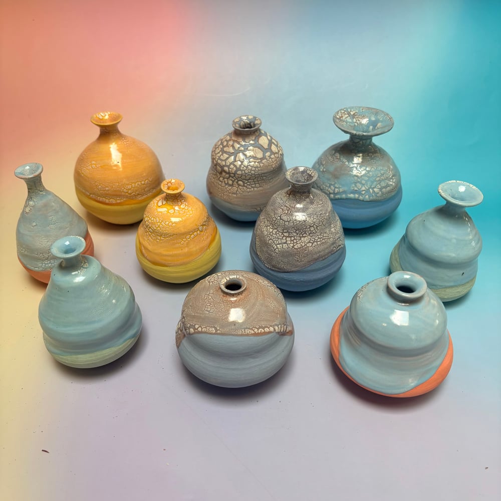 Image of Lot of rainbow Vases 