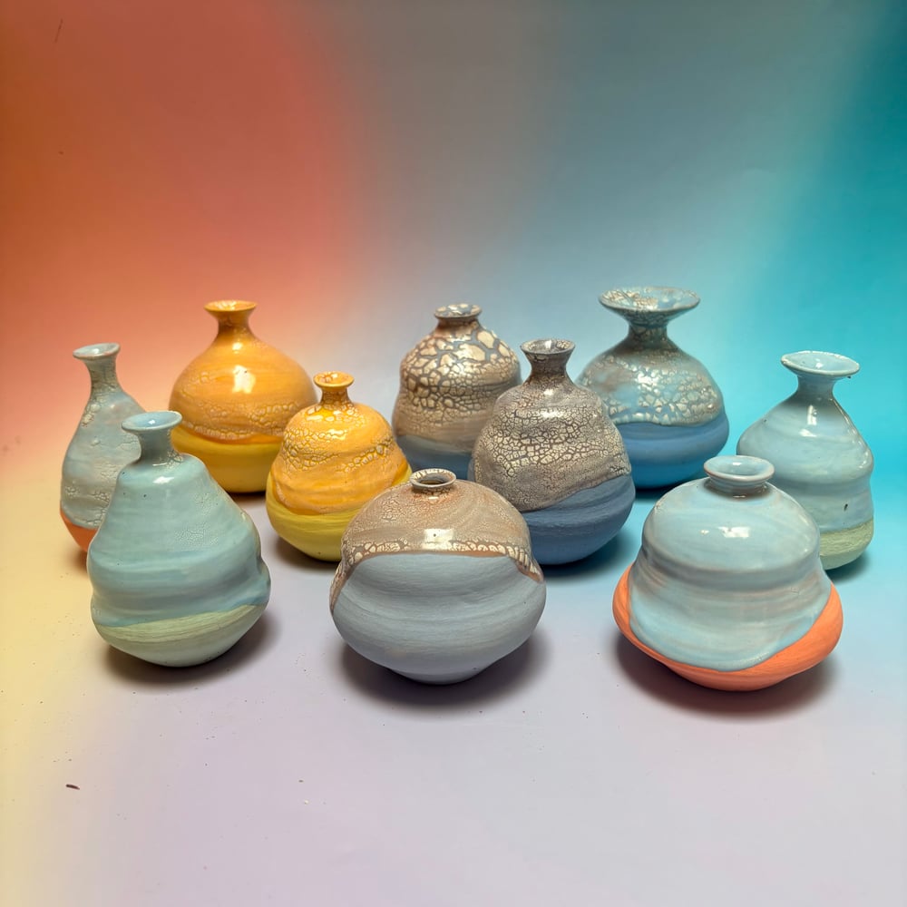 Image of Lot of rainbow Vases 