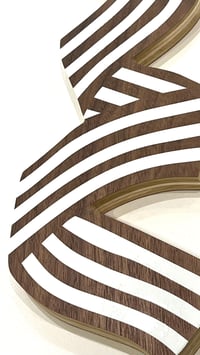 Image 2 of Mini Wave Ribbon Print in Walnut