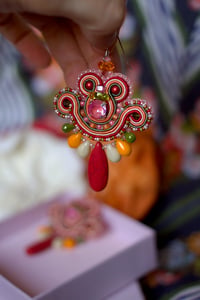 Image 5 of Mini Earrings - Boho Corail - Fermoirs Argent 925 