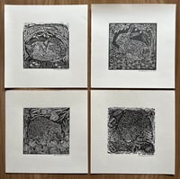Image 1 of Wee Prints- Set of 4 (Fox, Hare, Hedgehog & Mole)