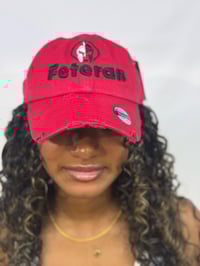 Image 1 of Trinidad 🇹🇹 vintage dad hat W/side heartbeat black font 