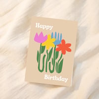 Image 1 of Matisse Flowers Birthday Card
