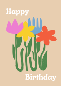 Image 2 of Matisse Flowers Birthday Card