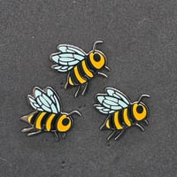 Image 1 of Set of 3 Bee's Enamel Pin Set 