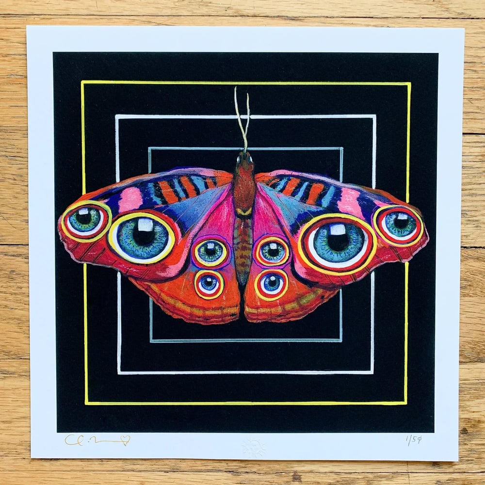 Image of “Celestial” 8.5”x8.5” Giclee Fine Art Print Test Print