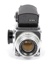 Image 2 of Hasselblad 500C camera w/ Planar 80mm F2.8 lens + A12 Back + TTL prism #2920