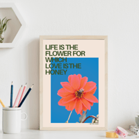 Image 1 of Love is the honey art print 