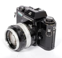 Image 3 of Nikon Nikkormat EL BLACK 35mm SLR film camera with Nikkor S 50mm F1.4 lens #2926