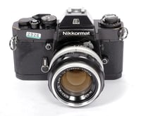 Image 2 of Nikon Nikkormat EL BLACK 35mm SLR film camera with Nikkor S 50mm F1.4 lens #2926