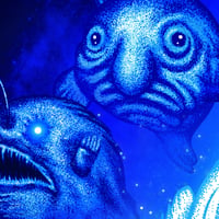 Image 4 of Limited Edition Fine Art Print | Atmosphere - Deep Sea Creatures 