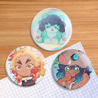 Image 1 of Misc Demon Slayer Round Badges 