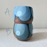 Image 1 of light blue dot cup 
