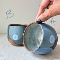 Image 2 of light blue dot cup 