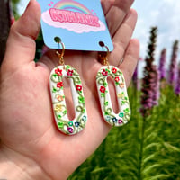 Image 2 of WHITE Spectrum Bloom Dangles 