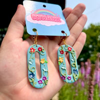 Image 1 of BLUE Spectrum Bloom Dangles 
