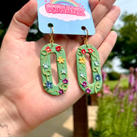Image 2 of GREEN Spectrum Bloom Dangles 